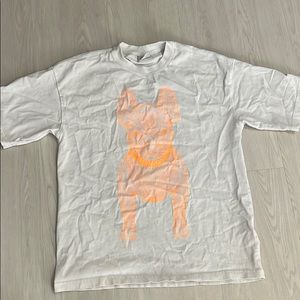 Life work white and orange tee medium